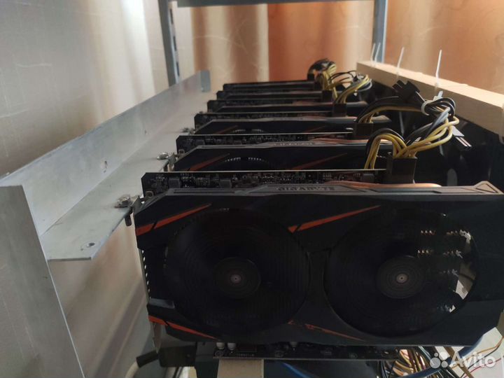 Видеокарты p106-100 6gb, риг в сборе