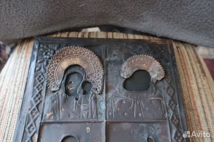 Старинная икона Четырёхчастная