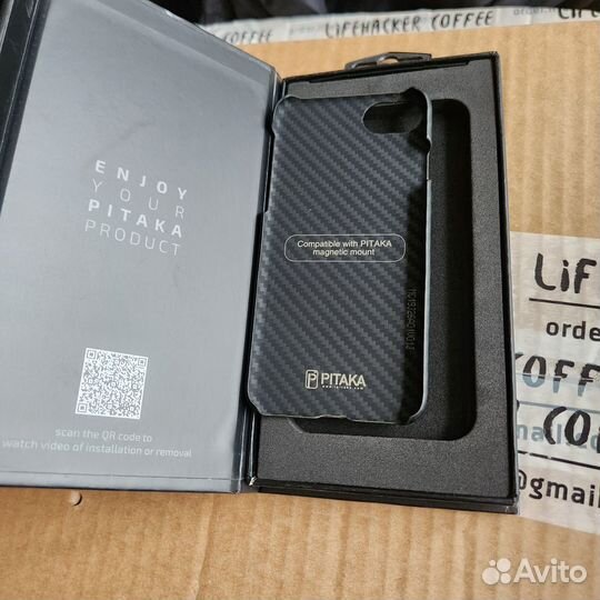 Чехол pitaka iPhone 7/8/se чёрный