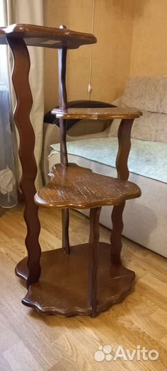 Подставка для цветов напольная деревянная