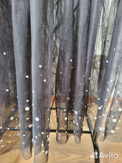 Юбка сетка со стразами