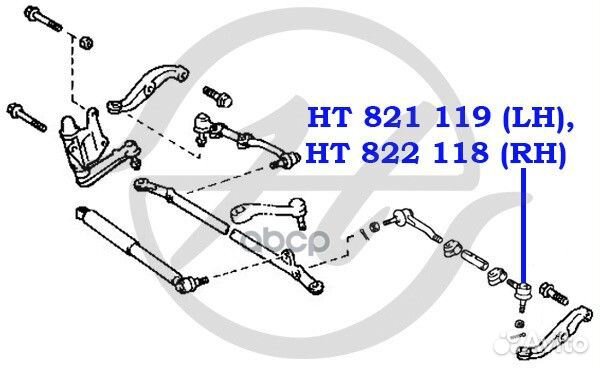 Наконечник рулевой тяги Hanse HT 821 119 HT821119