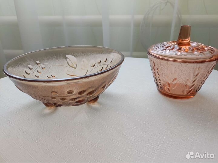 Салатник, ваза, графин, рюмки