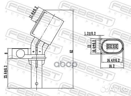 Датчик abs зад прав 23606009 Febest