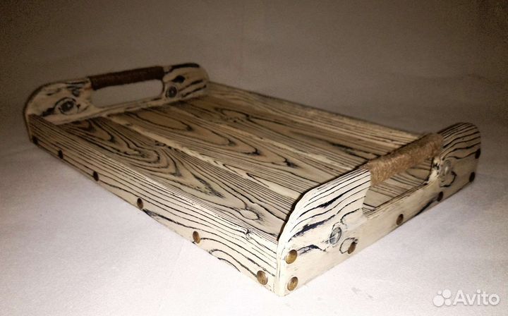 Поднос деревянный в комплекте с доской