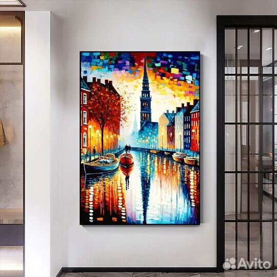 Современная картина маслом Венеция