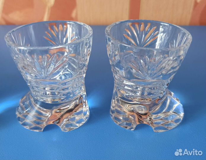 Рюмки хрустальные сапожки