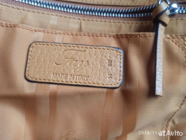 Сумка натуральная кожа коричневая италия