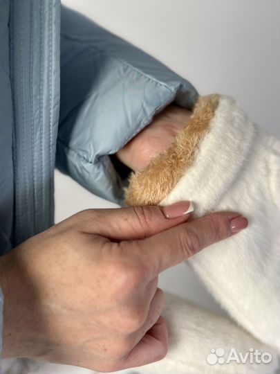 Варежки эко мех под норку