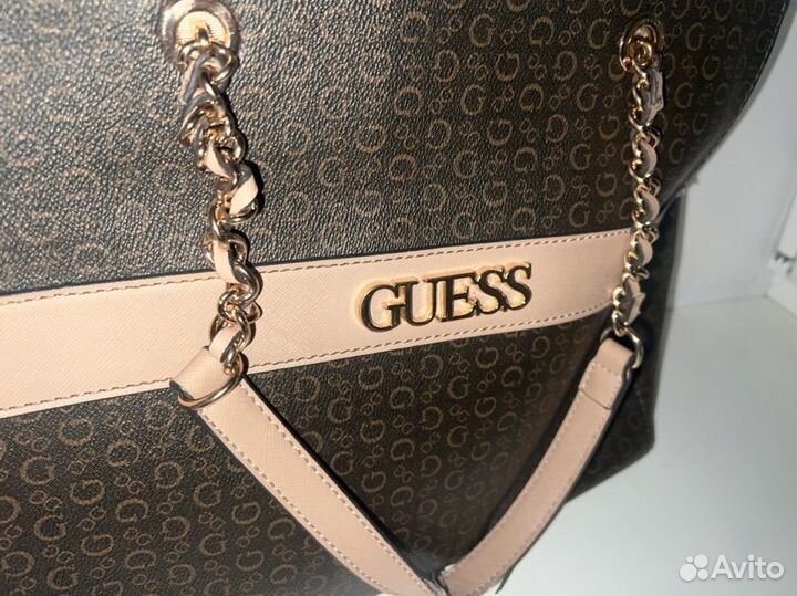 Сумка вместительный тоут Guess оригинал