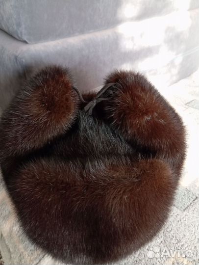 Норковая шапка мужская размер 56-58