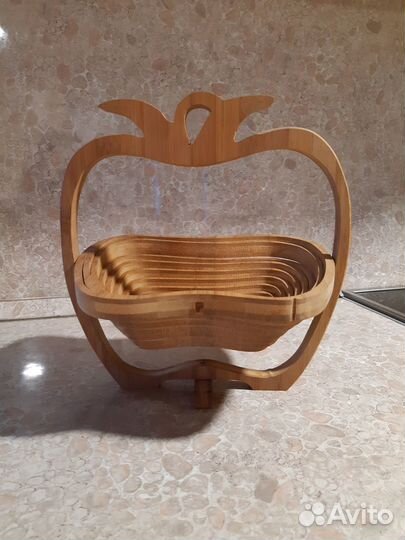 Складная фруктовница или конфетница из бамбука