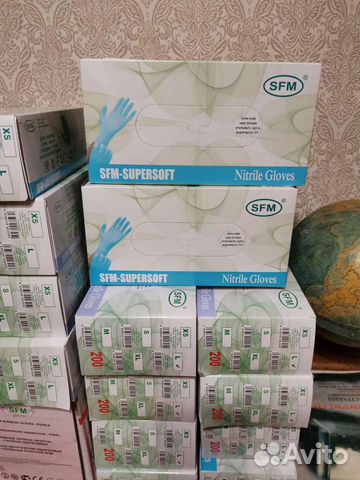 Перчатки нитриловые размер М и S