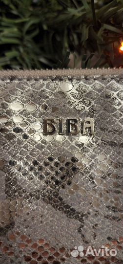 Biba косметичка клатч серебро змея