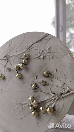 Ботанический гипсовый барельеф,панно. Мастер класс