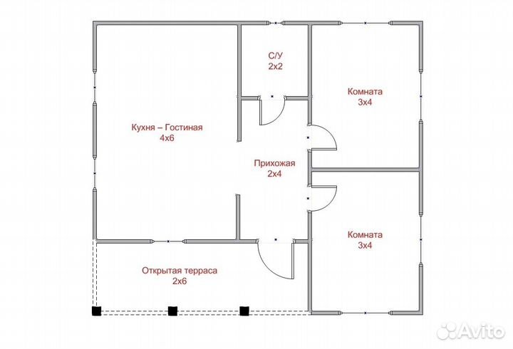 Каркасный дом 8х9 с отделкой