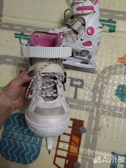 Коньки для девочки раздвижные 29-32