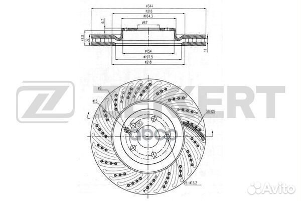 Диск торм. перед. MB CLS (218) 11- bs-6432 Zekkert