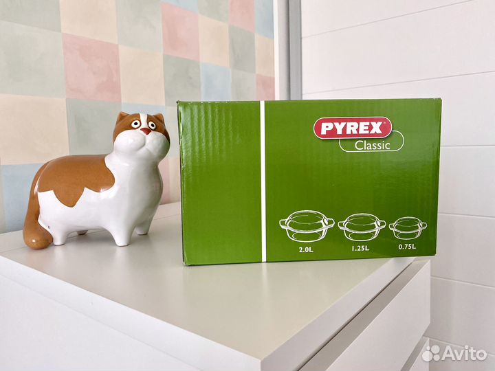 Новая посуда Pyrex. Форма для запекания с крышкой