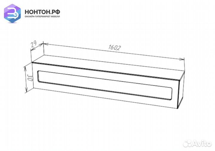Шкаф навесной Point тип-51 черный глянец / черный