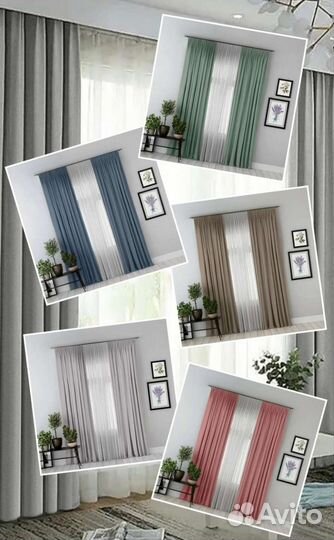 Комплект штор канвас от 2400