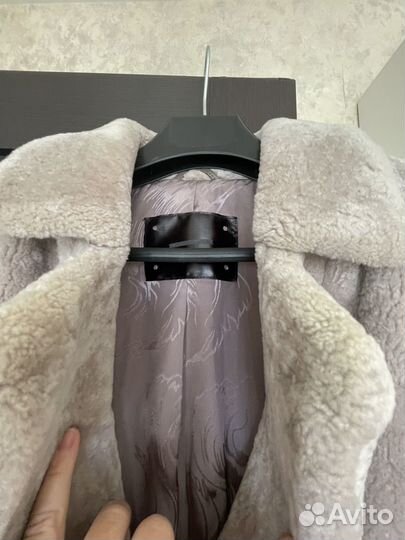 Шуба мутоновая с норкой вставки р 48-50