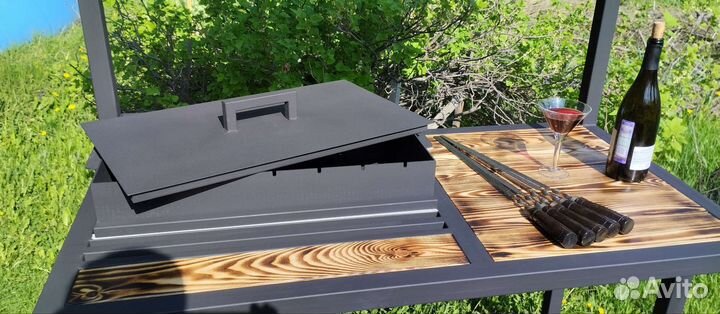 Мангал с крышей. Мангальная зона