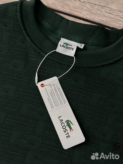 Свитшот Lacoste зеленый люкс мужской