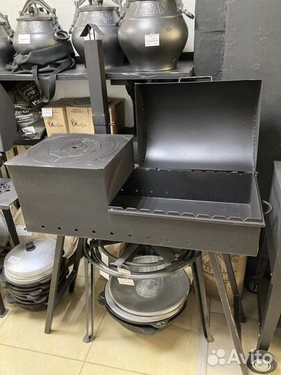 Гриль с печью под казан