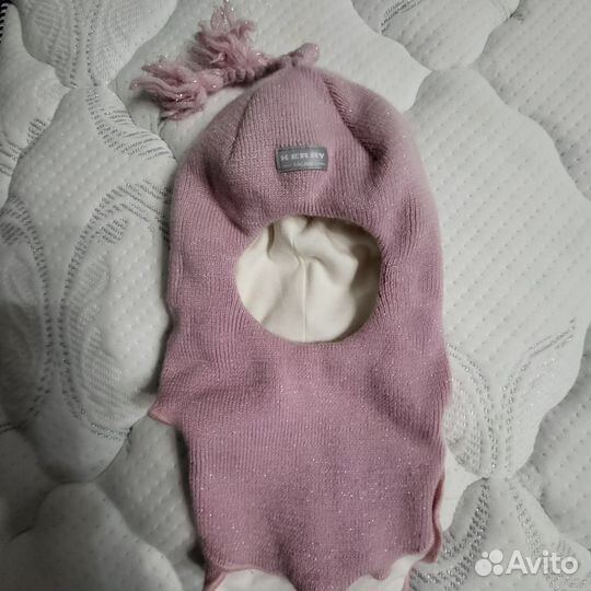 Шапка шлем для девочки зима