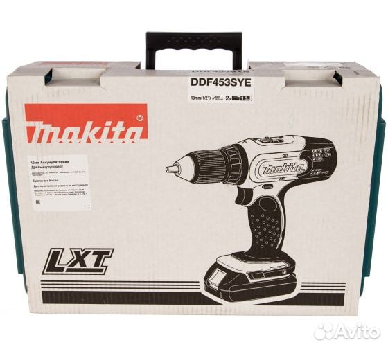 Дрель-шуруповерт аккумуляторный makita DDF453SYX4