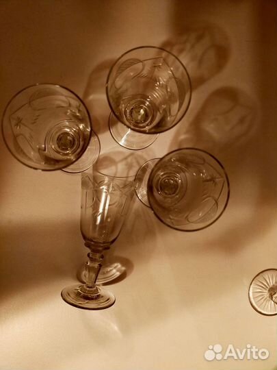 Хрустальные рюмки на ножке СССР