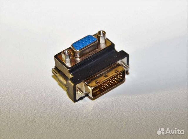 Адаптер угловой VGA гн. на DVI-i шт