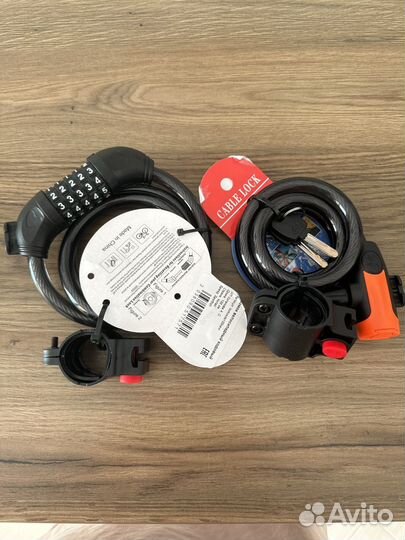 Замок для велосипеда и самоката тросовый новый