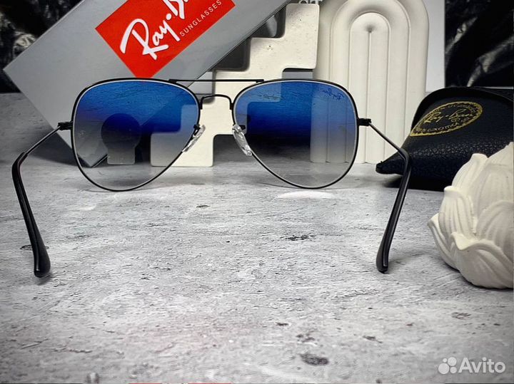 Очки Ray Ban Aviator серебристые