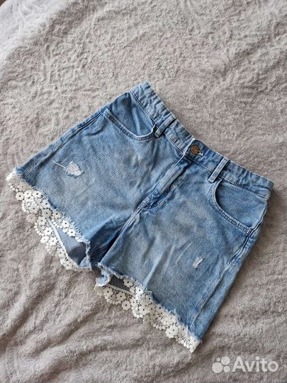Шорты джинсовые и топик H&M р.164