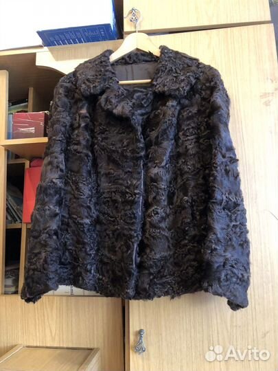 Полушубок каракулевый коричневый