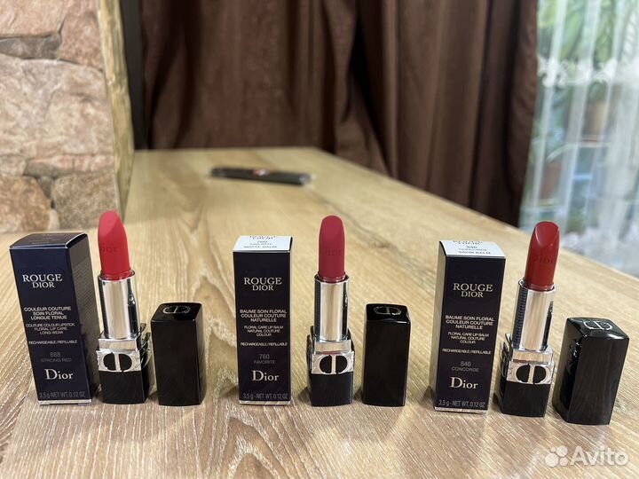 Помада dior rouge 888strong RED matte