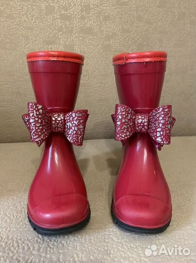 Резиновые сапоги детские утеплённые