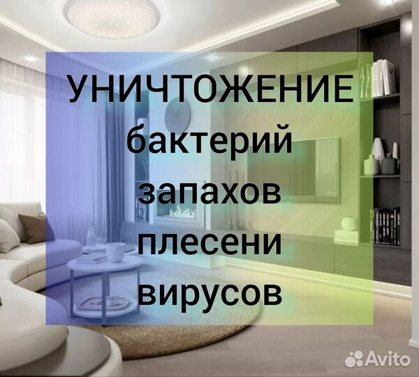 Удаление запахов, плесени, дезинфекция помещений