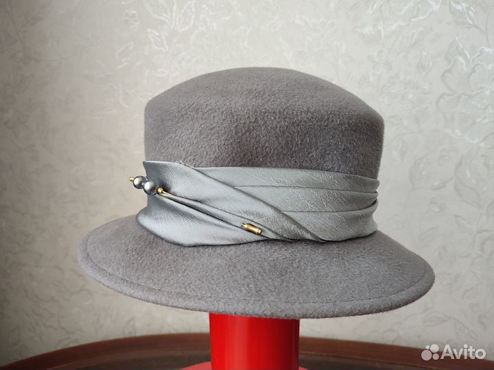 Шляпа фетровая женская. Цвет серый
