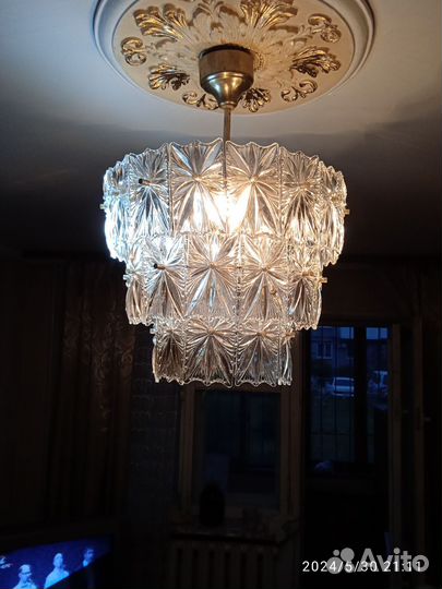 Светильник потолочный хрустальный