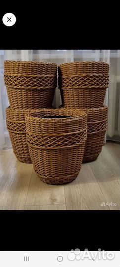 Кашпо из ротанга