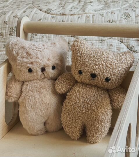 Мишка букле/мех, мягкая игрушка, ручная работа