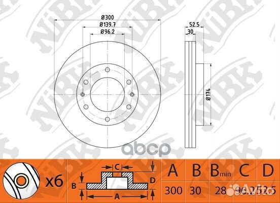 Диск торм.пер. RN1457 NiBK