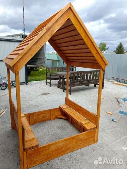 Песочница деревянная детская