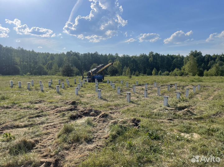 Забивные сваи с установкой под ключ