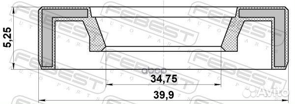 Сальник ступичный задний 34.75X39.9X5.25X11.6