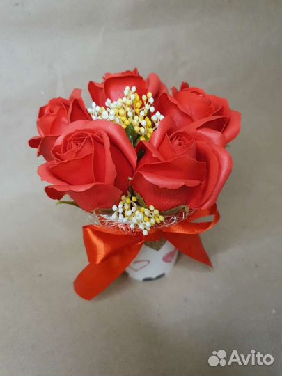Букет из мыльных роз