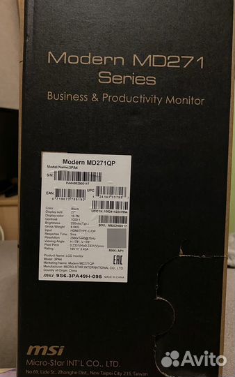 Монитор MSI 27 (Modern 271 Series)